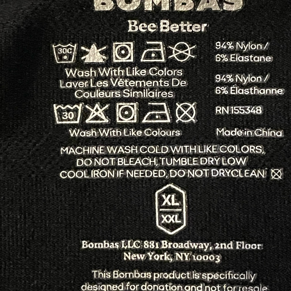 Women’s Bombas black underwear panties                Size XL/XXL - Picture 3 of 3